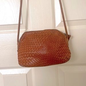 Massimo Dutti Vintage Leather Crossbody Bag